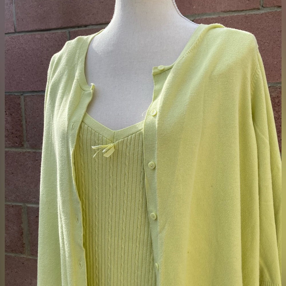 Two piece cardigan and vest